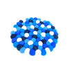 Felt Ball Trivets: Mediterranean Blue