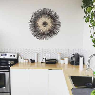 Palm Sun Circle, Black 35.5 inch