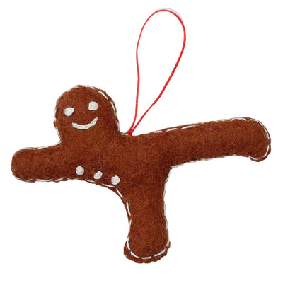 Yogi Santa and Ginger Friends Handmade Felt Ornament Collection
