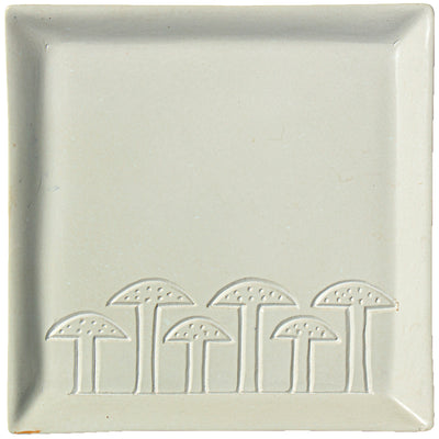 Soapstone Mushroom Design Square Appetizer Plate