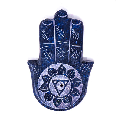 Third Eye Chakra Hamsa Hand Incense Holder and Om Stick Incense