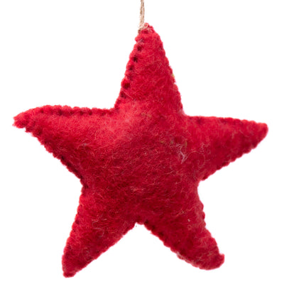 STAR Burst Handmade Felt Ornament