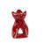4-inch Soapstone Love Cats Sculpture in Red