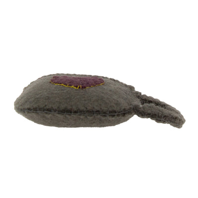 Coffee Cup Felt Ornament, Grey