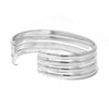 Alpaca Silver Overlay Cuff Bracelet - Four Bar Design