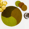 Handmade Felt Macaroon Coasters, Set of 4: Avocado